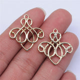 WYSIWYG 10pcs 25x24mm KC Gold Color Geometry Charms Pendant For Jewelry Making Earring Making Accessories
