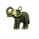 WYSIWYG 10pcs 25x25mm 2 Colors Antique Bronze Elephant Pendant Elephant Pendants Charm Lucky Pendant Elephant