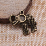 WYSIWYG 10pcs 25x25mm 2 Colors Antique Bronze Elephant Pendant Elephant Pendants Charm Lucky Pendant Elephant