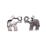 WYSIWYG 10pcs 25x25mm 2 Colors Antique Bronze Elephant Pendant Elephant Pendants Charm Lucky Pendant Elephant