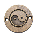 WYSIWYG 10pcs 25x25mm Tai Chi Connector Charms For Jewelry Making Antique Silver Color Antique Bronze Color DIY Jewelry Making