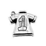 WYSIWYG 10pcs 25x26mm Jersey Charms For Jewelry Making DIY Jewelry Findings Antique Silver Color Antique Bronze Color