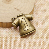 WYSIWYG 10pcs 25x26mm Jersey Charms For Jewelry Making DIY Jewelry Findings Antique Silver Color Antique Bronze Color