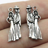 WYSIWYG 10pcs 26x10mm Lover Charms Antique Silver Color Pendant Charms For Jewelry Making Jewelry Accessories