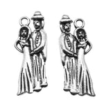 WYSIWYG 10pcs 26x10mm Lover Charms Antique Silver Color Pendant Charms For Jewelry Making Jewelry Accessories