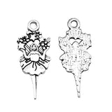 WYSIWYG 10pcs 26x11mm Star Angel Charms Antique Silver Color Pendant Charms For Jewelry Making Jewelry Findings