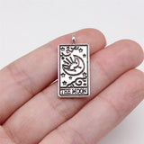 WYSIWYG 10pcs 26x13mm 5 Styles Antique Silver Color Tarot Fortune SUN MOON STAR Charms For Jewelry Making