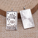 WYSIWYG 10pcs 26x13mm 5 Styles Antique Silver Color Tarot Fortune SUN MOON STAR Charms For Jewelry Making