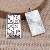 WYSIWYG 10pcs 26x13mm 5 Styles Antique Silver Color Tarot Fortune SUN MOON STAR Charms For Jewelry Making