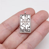 WYSIWYG 10pcs 26x13mm 5 Styles Antique Silver Color Tarot Fortune SUN MOON STAR Charms For Jewelry Making
