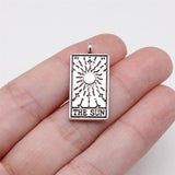 WYSIWYG 10pcs 26x13mm 5 Styles Antique Silver Color Tarot Fortune SUN MOON STAR Charms For Jewelry Making
