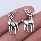 WYSIWYG 10pcs 26x14mm Deer Charms Christmas Charms Pendant Antique Bronze Color Antique Silver Color For Jewelry Making