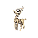 WYSIWYG 10pcs 26x14mm Deer Charms Christmas Charms Pendant Antique Bronze Color Antique Silver Color For Jewelry Making