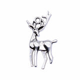 WYSIWYG 10pcs 26x14mm Deer Charms Christmas Charms Pendant Antique Bronze Color Antique Silver Color For Jewelry Making