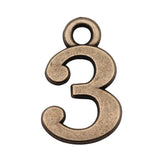 WYSIWYG 10pcs 26x16mm Lucky Number 0~9 Charms Pendant Antique Bronze Color Handmade Craft Finding For Necklace Keychain Making