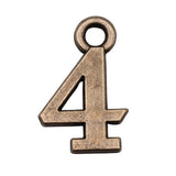 WYSIWYG 10pcs 26x16mm Lucky Number 0~9 Charms Pendant Antique Bronze Color Handmade Craft Finding For Necklace Keychain Making