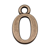 WYSIWYG 10pcs 26x16mm Lucky Number 0~9 Charms Pendant Antique Bronze Color Handmade Craft Finding For Necklace Keychain Making
