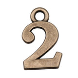 WYSIWYG 10pcs 26x16mm Lucky Number 0~9 Charms Pendant Antique Bronze Color Handmade Craft Finding For Necklace Keychain Making