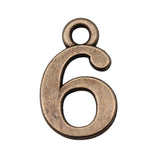 WYSIWYG 10pcs 26x16mm Lucky Number 0~9 Charms Pendant Antique Bronze Color Handmade Craft Finding For Necklace Keychain Making