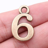WYSIWYG 10pcs 26x16mm Lucky Number 0~9 Charms Pendant Antique Bronze Color Handmade Craft Finding For Necklace Keychain Making