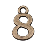 WYSIWYG 10pcs 26x16mm Lucky Number 0~9 Charms Pendant Antique Bronze Color Handmade Craft Finding For Necklace Keychain Making