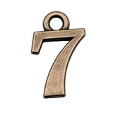 WYSIWYG 10pcs 26x16mm Lucky Number 0~9 Charms Pendant Antique Bronze Color Handmade Craft Finding For Necklace Keychain Making