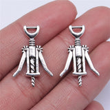 10pcs 26x17mm Pendant Wine Opener Wine Bottle Opener Charm Pendants For Jewelry Making Wine Opener Pendants ef4118