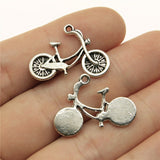 WYSIWYG 10pcs 26x18mm Bicycle Charms Antique Silver Color Pendant Charms For Jewelry Making Jewelry Accessories