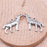 WYSIWYG 10pcs 26x20mm Charm Howl Wolf 3 Colors Wolf Howl Charms Animal Howl Wolf Pendant Charms For Jewelry Making