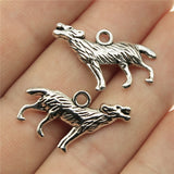 WYSIWYG 10pcs 26x20mm Charm Howl Wolf 3 Colors Wolf Howl Charms Animal Howl Wolf Pendant Charms For Jewelry Making