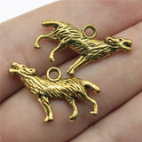 WYSIWYG 10pcs 26x20mm Charm Howl Wolf 3 Colors Wolf Howl Charms Animal Howl Wolf Pendant Charms For Jewelry Making
