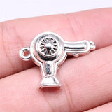 WYSIWYG 10pcs 26x20mm Pendant Hair Dryer Hair Dryer Charm Pendants For Jewelry Making Antique Silver Color Hair Dryer Pendants