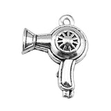 WYSIWYG 10pcs 26x20mm Pendant Hair Dryer Hair Dryer Charm Pendants For Jewelry Making Antique Silver Color Hair Dryer Pendants