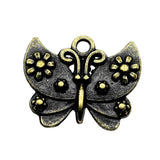 WYSIWYG 10pcs 26x21mm Butterfly Charms For Jewelry Making Jewelry Accessories Antique Silver Plated Antique Bronze Plated