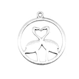 WYSIWYG 10pcs 26x30mm Flamingo Charms Antique Silver Color For Jewelry Making Zinc Alloy Charms Pendant DIY Jewelry Findings