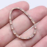 WYSIWYG 10pcs 26x40mm 4 Colors Hammered Egg Shaped Circle Charms Pendant For DIY Jewelry Making Handmade Jewelry Craft Findings