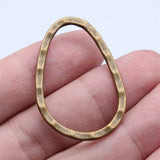 WYSIWYG 10pcs 26x40mm 4 Colors Hammered Egg Shaped Circle Charms Pendant For DIY Jewelry Making Handmade Jewelry Craft Findings