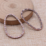WYSIWYG 10pcs 26x40mm 4 Colors Hammered Egg Shaped Circle Charms Pendant For DIY Jewelry Making Handmade Jewelry Craft Findings