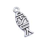 WYSIWYG 10pcs 26x9mm Antique Silver Color Jesus Fish Charms Pendant For DIY Jewelry Making Handmade Jewelry Craft Findings