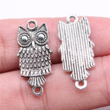 WYSIWYG 10pcs 27x13mm Owl Charms For Jewelry Making Antique Silver Plated Antique Bronze Color Jewelry Findings