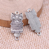 WYSIWYG 10pcs 27x13mm Owl Charms For Jewelry Making Antique Silver Plated Antique Bronze Color Jewelry Findings