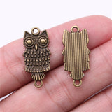 WYSIWYG 10pcs 27x13mm Owl Charms For Jewelry Making Antique Silver Plated Antique Bronze Color Jewelry Findings