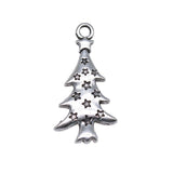 WYSIWYG 10pcs 27x14mm Charms Christmas Tree Pine Tree Star 2 Colors For Jewelry Making EF3926