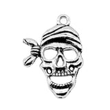 WYSIWYG 10pcs 27x20mm 2 Colors Skull Charms Pendant For Jewelry Making DIY Jewelry Findings