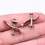 WYSIWYG 10pcs 27x20mm Dentists Bed Charms For Jewelry Making Antique Bronze Color Charms Pendants Jewelry Accessories
