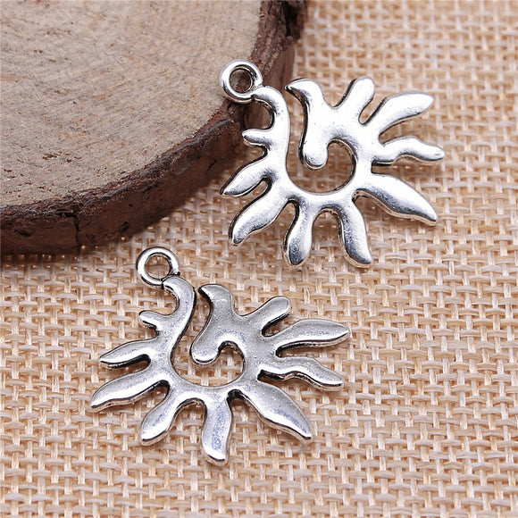 WYSIWYG 10pcs 27x20mm Pendant Sun Sun Charm Pendants For Jewelry Making Antique Silver Color Sun Pendants