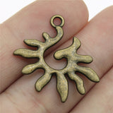 WYSIWYG 10pcs 27x20mm Pendant Sun Sun Charm Pendants For Jewelry Making Antique Silver Color Sun Pendants