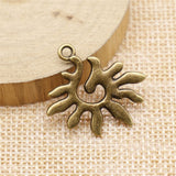 WYSIWYG 10pcs 27x20mm Pendant Sun Sun Charm Pendants For Jewelry Making Antique Silver Color Sun Pendants