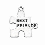 WYSIWYG 10pcs 27x24mm Best Friends Charms For Jewelry Making Best Friends Charms Charm Best Friends Puzzle Pieces