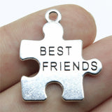WYSIWYG 10pcs 27x24mm Best Friends Charms For Jewelry Making Best Friends Charms Charm Best Friends Puzzle Pieces